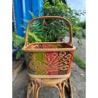 ราคา ตระกร้านหวาย ตะกร้าสาน ไม้ไผ่หวายเทียมตระกร้าของฝากตระกร้าไปวัดทำบุญ มีที่จับ ตะกร้าสานตะกร้าหวาย ตะกร้าไปวัด (22281966240)