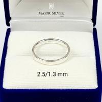 ราคา แหวนแบน กว้าง 3 ขนาด เงินแท้ 925 แหวนเรียบ เกลี้ยงๆ ใส่ได้ทั้ง ชาย หญิง แหวนเงินแท้100 Major Silver (20858368748)