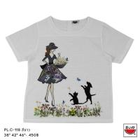 ราคา เสื้อยืดแขนสั้นผู้หญิง แตงโม SUIKA เสื้อแตงโม คอปาดแขนสั้น ผ้าสลาฟ พิมพ์ลายดอกไม้ cotton (22227108862)