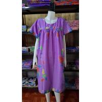 ราคา ชุดกระโปรง ชุดนอน ชุดอยู่บ้าน แขนสั้น ผ้าปาเต๊ะ สีสันสดใส ใส่สบาย ไม่ตกสี ขนาดฟรีไซร์ (22189723443)