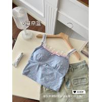 ราคา เสื้อผู้หญิง สีขาว สีดำ ฤดูร้อน เสื้อสายเดี่ยว เสื้อแขนกุด สายเดี่ยว เสื้อคล้องคอ ลายลูกไม้ รัดรูป เอวลอย สไตล์เกาหลี (22282623742)