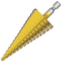 ราคา ดอกสว่าน ทรงเจดีย์ ขั้นบันได เจาะรู ขยายรู คว้านรู ดอกเล็ก ใหญ่ ขนาด 4 32 มม ชุด3ชิ้น 3pcs HSS StepDrill (21952373638)