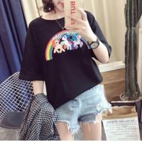 ราคา เสื้อยืดคอกลม ลายม้าโพนี่ น่ารักๆ มี5 สี (7598686920)