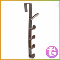 ราคา ที่แขวนประตู ตะขอแขวนประตู 5 ขอ ที่แขวนของเกี่ยวประตู ส่งคละสี Back Door Multipurpose Hanger (12048264186)