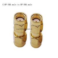 ราคา 2pcs SMA Male to SMA male RP SMA Male Straight RF Coaxial Adapter Connector (5974130127)