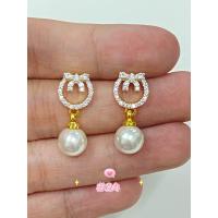 ราคา ต่างหูห่วงทอง ต่างหูทองชุบ (21579496010)