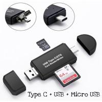 ราคา จัดส่งจากประเทศไทย card reader Type C USB Micro USB 3in1การ์ดรีดเดอร์card reader type c (21846688205)