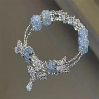 ราคา สร้อยข้อมือลูกปัดที่คริสตัลโชคดีเกินไปสำหรับผู้หญิงเครื่องประดับเครื่องประดับกำไลเงินรูปดาวผีเสื้อและพระจันทร์หรูหรา (21688755412)