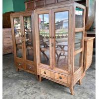 ราคา มี 2 สี ตู้ไม้สัก Teak Wood Cabinet สูง 130 x กว้าง 70 x ลึก 40 cm ตู้โชว์ไม้สัก ประกอบแล้ว (22090065330)