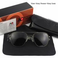 ราคา LZ Pilot Polarized Sunglasses Men Top Quality Brand Designer AO Sun Glasses Male American Army Military Optical YQ1002 (19958758737)