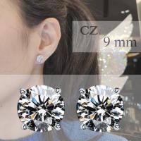 ราคา IMAGIE ต่างหูเพชร Cz Hearts Arrows ต่างหูคริสตัล SWAROVSKI 3 10mm (22298771405)