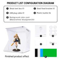 ราคา สตูดิโอถ่ายภาพ กล่องถ่ายภาพ แบบพกพา Light box Photo Studio 16 inch 40cm Photography Lighting Tent Kit Mini photo Box (19419283428)