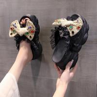 ราคา HOT14 รองเท้าส้นตึก รองเท้าส้นสูงผู้หญิงแฟชั่น สูง 3 5 นิ้ว เพิ่มความสูง สไตล์เกาหลี G240 (21022823101)