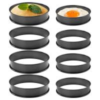 ราคา 8 Pack Crumpet Rings NONSTICK English Muffin Rings Stainless Steel Double Rolled Tart Rings for Muffins Pancakes (21425707636)
