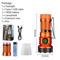ราคา Asafee EDC LED Super Bright F473 Portable Flashlight Outdoor Camping Tactical Light XPG LED Using18650 18350 Battery TYPE C Rechargeable 11Modes Waterproof IP55 Work Safety Light (22108604268)
