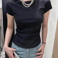 ราคา Pingmarket เสื้อยืดกากเพชร จั๊มข้าง เสื้อแฟชั่น รหัส0887A 4สี (19953012735)