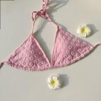 ราคา bikiniพร้อมส่ง ชุดว่ายน้ำ3ชิ้น สีชมพู ลายดอกไม้ ผูกคอ รุ่นใหม่ ชุดไปทะเล 0178 (22093080221)