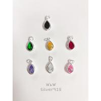 ราคา จี้เงินแท้ จี้หยดน้ำ จี้เพชรCZ ทรงหยดน้ำ (1819166979)