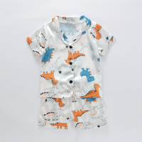 ราคา ชุดนอนเด็กชาย ชุดนอนเด็ก รถไดโนเสาร์ ชุดนอน ผ้า ซาติน เด็ก 90 130cm (21945616266)