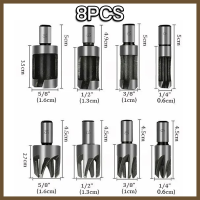 ราคา ดอกเจาะทำเดือยไม้ ดอกเจาะเดือยไม้ ดอกทำเดือยไม้ Wood dowel drill เดือยตรง เดือยเทเปอร์ ดอกสว่านงานไม้ แบบเดือยตรง ยกชุด 8 ดอก 8 ขนาด 6 16 มิล (21746662564)