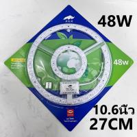 ราคา แผงไฟ LED 18W 24W 36W 48W ตัวใช้แทนหลอดนีออนกลม รุ่นประหยัด แสงไฟ 3 สีในตัวเดียว ขาว วอร์มไวท์ คูลไวท์ (21422245631)