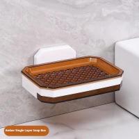 ราคา กล่องสบู่ที่แขวนกล่องสบู่ที่วางสบู่สำหรับห้องน้ำสองชั้นแบบไม่เจาะรูกล่องสบู่สบู่น้ำทิ้งติดผนัง (21694250900)