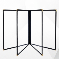 ราคา แฟ้มเมนูอาหาร แฟ้มใส่เมนูอาหาร ขอบโลหะสีทอง ขนาด A4 (21623552133)