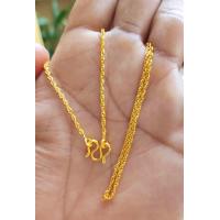 ราคา 80Aสร้อยคอลายเกลียวเชือกหนัก1สลึง แถมฟรีตะขอเพิ่ม1ชิ้น งานทองหุ้มแน่นตันสวยเหมือนของจริงคุณภาพได้มาตรฐานเกรดพรีเมียมเคลือบหนาพิเศษ (19170780869)