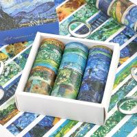 ราคา 20 rolls Retro Starry Sky Oil Painting Washi Tape Scrapbooking Stickers Tape Set 2M 2 Yards Long Decorative Masking Tape For DIY Crafts Bullet Journaling Junk Journals Planners Notebooks (22257364418)