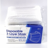 ราคา Face Mask แมส หน้ากากอนามัย ผ้าปิดจมูกอนามัย หนา 3 ชั้น แบบมีกล่อง 1 กล่อง 50ชิ้น สีดำ (21019525342)