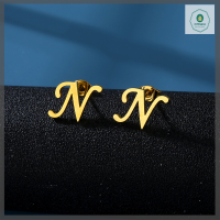 ราคา Jettingbuy สินค้าขายดีต่างหูสแตนเลส A Z นำโชค26ตัวอักษรต่างหูตัวอักษรกันน้ำสีทองของขวัญเครื่องประดับ (21570660683)