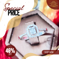 ราคา แหวนเพชรแท้เบลเยี่ยมคัท ทรงบาเก็ต เริ่มต้นที่ 9k (12074580415)