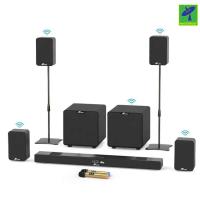 ราคา Mastersat Home Theater Surround Sound Speaker System Panoramic Sound Home Theater Subwoofer Support AUX Optical Coaxial (18440685653)