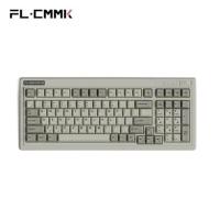ราคา FL ESPORTS OG98สไตล์วินเทจคีย์บอร์ดแบบกลไกสามโหมด RGB (21492987206)