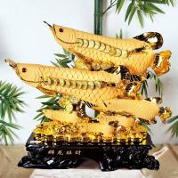 ราคา ปลาอโรวาน่า6ตัว สีทองพ่นทราย บนฐานสีดำ ปลา เป็นสัญลักษณ์ของความมั่งคั่ง และ อุดมสมบูรณ์ ทำธุรกิจใดๆก็สำเร็จ ขนาด 13 นิ้ว (18572025091)