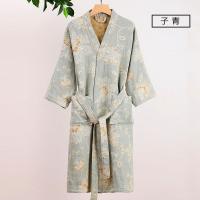 ราคา ชุดคลุมอาบน้ำสไตล์จีนแบบใหม่สำหรับผู้ใหญ่ชุดคลุมนอนผ้าสาลูผ้าฝ้ายแท้ไซส์ใหญ่สำหรับผู้หญิงชุดนอนผู้ชายชุดคลุมอาบน้ำชุดคลุมอาบน้ำซับน้ำสามารถสวมใส่ได้ (19979963330)