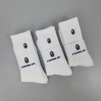 ราคา BAPE ถุงเท้าหัวลิงถุงเท้ากีฬาหุ้มข้อสูงหนาพิเศษสีขาวดำพื้นผ้าขนหนูคอตตอนแท้แบบยาวปานกลางสำหรับผู้ชายและผู้หญิงถุงเท้าแฟชั่นฤดูหนาว (20121198256)