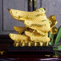 ราคา ปลาอโรวาน่า6ตัว สีทองพ่นทราย บนฐานสีดำ ปลา เป็นสัญลักษณ์ของความมั่งคั่ง และ อุดมสมบูรณ์ ทำธุรกิจใดๆก็สำเร็จ ขนาด 13 นิ้ว (21432937817)