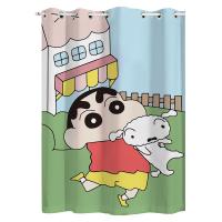 ราคา ม่านสั้นสำเร็จรูปม่านครึ่งม่านเพิ่มความหนาสำหรับระเบียงเด็กสไตล์อะนิเมะชินจังจอมแก่นลายการ์ตูนผ้าลินินหยาบบังแสงทั้งหมดม่านหน้าต่าง (20889427823)