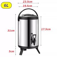 ราคา ถังพักชา สแตนเลส ขนาด 6 8 10 12ลิตร ถังชา เก็บอุณหภูมิร้อน เย็น Cooler tank tea ถังเก็บความร้อน กระติกน้ำมีก๊อก (22406517106)