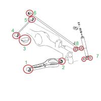 ราคา NISTO บูชอาร์มหลัง บูชปีกนกหลัง บูชคานหลัง ชุดช่วงล่างหลัง โตโยต้า ฟอร์จูนเนอร์ Toyota Fortuner 2005 2014 (9627206256)