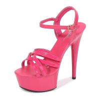 ราคา รองเท้าส้นสูงพิเศษเซ็กซี่แบบใหม่ฤดูร้อนปี2021รองเท้าแตะส้นเข็ม14ซม รองเท้าไซส์ใหญ่ผูกเชือกสีดำเบอร์44ส้นสูงมาก (20033112928)