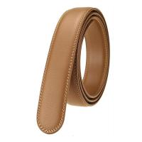 ราคา Belt Strap For Men New Fashion Men Belt Strap 3 0CM Mens Cow Leather Belt Strap Male Jeans Pants Waistband Automatic Buckle Belts Strap for Men 110 125cm only Strap (21456624058)