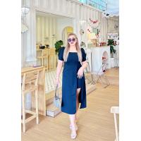 ราคา L60 จั๊มสูทกระโปรงกาวเกง ชุดสาวอวบอ้วน เสื้อผ้าสาวอวบ ผ้าฮานาเร่ (21640319522)