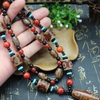ราคา Tibetan natural genuine nine eyed three eyed old Dzi beads old agate chalcedony Dzi beads necklace bracelet authentic cinnabar pendant (21034797373)
