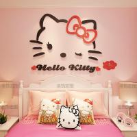 ราคา HelloKitty 3D สติ๊กเกอร์ติดผนัง Minimalist สไตล์โมเดิร์นวัสดุอะคริลิคกันน้ําสําหรับห้องเด็กการ์ตูนแอนิเมชั่นรูปแบบ (10655467482)