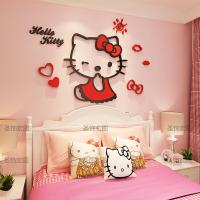 ราคา HelloKitty 3D สติ๊กเกอร์ติดผนัง Minimalist สไตล์โมเดิร์นวัสดุอะคริลิคกันน้ําสําหรับห้องเด็กการ์ตูนแอนิเมชั่นรูปแบบ (10655467479)