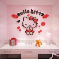 ราคา HelloKitty 3D สติ๊กเกอร์ติดผนัง Minimalist สไตล์โมเดิร์นวัสดุอะคริลิคกันน้ําสําหรับห้องเด็กการ์ตูนแอนิเมชั่นรูปแบบ (10655467485)