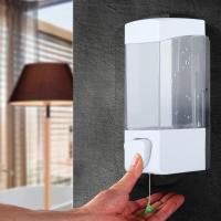 ราคา Clearance 350ml ห้องอาบน้ำ คู่มือสบู่พลาสติกเหลวโลชั่นแชมพูตู้ใส่กล่องติดผนัง (9568355610)