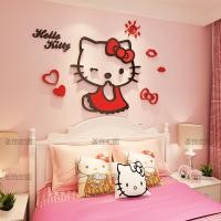 ราคา HelloKitty 3D สติ๊กเกอร์ติดผนัง Minimalist สไตล์โมเดิร์นวัสดุอะคริลิคกันน้ําสําหรับห้องเด็กการ์ตูนแอนิเมชั่นรูปแบบ (10655467480)